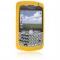 Soft Rubber Silicone Skin Cover Case for RIM BlackBerry 8300 / 8320 / 8330 Curve - Yellow