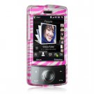 Hard Plastic Shield Protector Faceplate Case for HTC Touch Diamond CDMA - Hot Pink Zebra