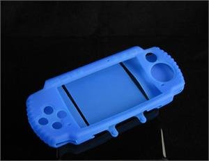 Soft Rubber Silicone Skin Cover Case for Sony PSP Brite 3000 - Blue