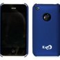 Ultra Slim PolyCarbonate Rubber Texture Hard Shell Case w/ Free Screen Protector - DARK BLUE