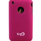 Ultra Slim PolyCarbonate Rubber Texture Hard Shell Case w/ Free Screen Protector - HOT PINK