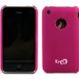 Ultra Slim PolyCarbonate Rubber Texture Hard Shell Case w/ Free Screen Protector - HOT PINK