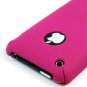 Ultra Slim PolyCarbonate Rubber Texture Hard Shell Case w/ Free Screen Protector - HOT PINK