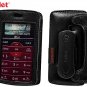 PREMIUM Black Leather Fitted Case Cover w/ Belt Clip for LG enV2 VX9100