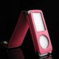 Vertical Leather Pouch Cover Case for Apple iPod Nano Chromatic - Pink