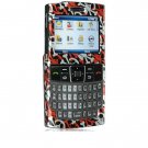 Crystal Shield Protector Case for Samsung Ace i325 - Red Skulls