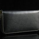 Premium Horizontal Leather Cover Case for Apple iPhone - Black