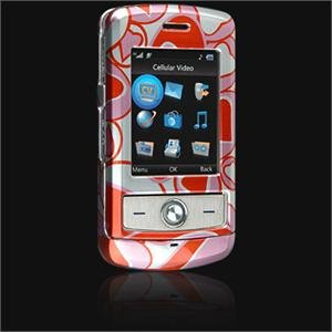 Crystal Shield Protector Case for LG Shine CU720 - Red Hearts