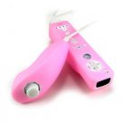 PINK Skin Cover for Nintendo Wii Remote + Nunchuk