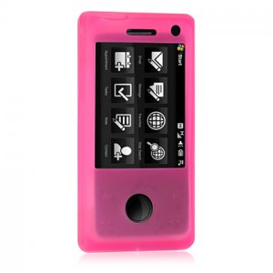 Soft Rubber Silicone Skin Cover Case for HTC Fuze - Hot Pink