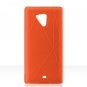 Soft Rubber Silicone Skin Cover Case for HTC Fuze - Orange