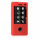 Soft Rubber Silicone Skin Cover Case for HTC Fuze - Red