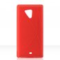 Soft Rubber Silicone Skin Cover Case for HTC Fuze - Red