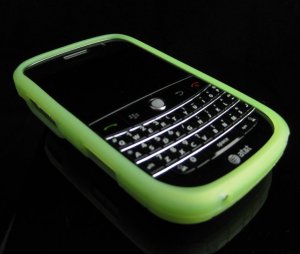 GeoDesign Soft Rubber Silicone Cover Case for BlackBerry Bold 9000 - Green