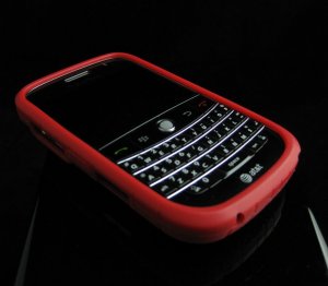 GeoDesign Soft Rubber Silicone Cover Case for BlackBerry Bold 9000 - Red