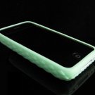 Premium High-Grade Textured Soft Rubber Silicone Skin Cover Case for Apple iPhone 3G - Green