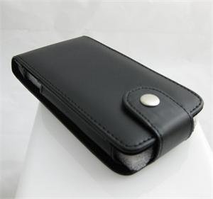Vertical Leatherette Cover Case Pouch for Samsung Instinct M800 - Black