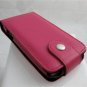Vertical Leathrette Cover Case Pouch for Samsung Instinct M800 - Hot Pink