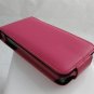 Vertical Leathrette Cover Case Pouch for Samsung Instinct M800 - Hot Pink