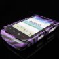 Hard Plastic Design Cover Case for BlackBerry Storm 9500/9530 - Purple Zebra