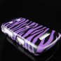 Hard Plastic Design Cover Case for BlackBerry Storm 9500/9530 - Purple Zebra