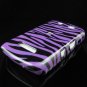 Hard Plastic Design Cover Case for BlackBerry Storm 9500/9530 - Purple Zebra