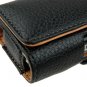 BLACK Premium Leather Textured Horizontal Pouch Case w/ Belt Clip for Samsung Behold T919