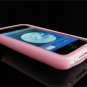 Apple iPhone 3G Soft Silicone Rubber Ribbed Skin Case w/ Logo Cutout - PINK