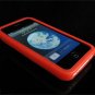 Apple iPhone 3G Soft Silicone Rubber Ribbed Skin Case w/ Logo Cutout - RED