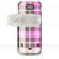 Hard Plastic Shield Protector Case w/ Belt Clip for NOKIA 5310 - Hot Pink Check