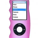 Handi-Grip Soft Rubber Silicone Skin Cover for Apple iPod Nano 4th Gen Chromatic - Pink