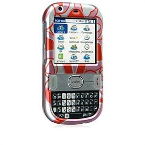 Crystal Shield Protector Case for Palm Centro - Red Hearts
