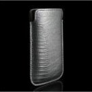 Premium Leather Slip-On Pouch Cover Case for Samsung Instinct M800 - Black