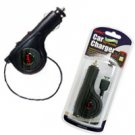 Rubberized Retractable Plug in Car Charger for Samsung Saga i770