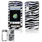 Hard Plastic Design Cover Case for Samsung Behold T919 - Black / White Zebra Stripes