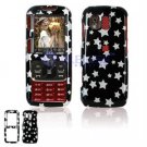 Hard Plastic Design Cover Case for Samsung Rant M540 - Black Stars