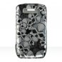 Hard Plastic Design Cover Case for BlackBerry Javelin 8900 - Black Skull