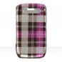 Hard Plastic Design Cover Case for BlackBerry Javelin 8900 - Hot Pink Check