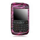 Hard Plastic Design Cover Case for BlackBerry Javelin 8900 - Plum Black Zebra