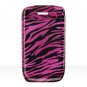 Hard Plastic Design Cover Case for BlackBerry Javelin 8900 - Plum Black Zebra