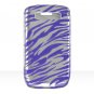 Hard Plastic Design Cover Case for BlackBerry Javelin 8900 - Purple Zebra