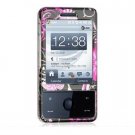 Hard Plastic Design Cover Case for HTC Fuze - Pink Butterfly