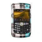 Hard Plastic Design Cover Case for BlackBerry Curve 8350i (Sprint/Nextel) - Turquoise Plaid