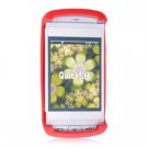 Soft Rubber Skin Cover Case for AT&T QuickFire - Red