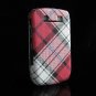 Hard Plastic Design Cover Case for BlackBerry Javelin 8900 - Red Plaid
