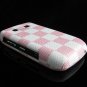 Hard Plastic Design Cover Case for BlackBerry Javelin 8900 - Pink / White Check