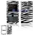 Hard Plastic Design Cover Case for Samsung Epix i907 - Black White Zebra