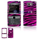 Hard Plastic Design Cover Case for Samsung Epix i907 - Hot Pink Black Zebra