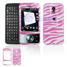 Hard Plastic Design Cover Case for HTC Touch Pro (SPRINT) - Pink / White Zebra