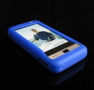 PREMIUM High-Quality Soft Silicone Skin Cover for Samsung Omnia i900 / i910 - Deep Blue